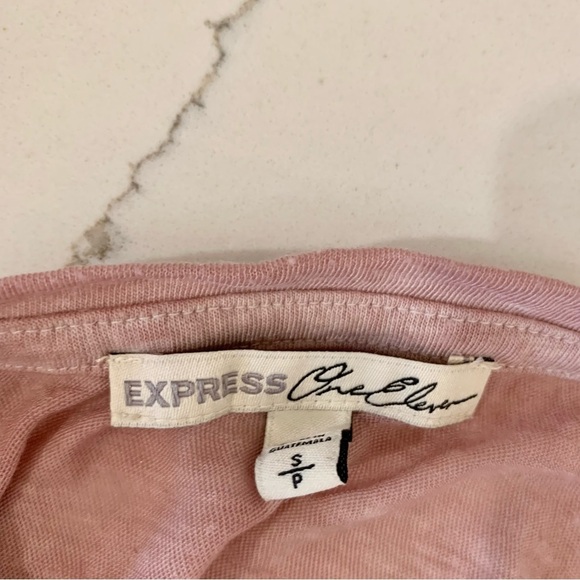 NWOT EXPRESS Dusty Rose Pink Road-trip Essentials Graphic Muscle Tank - Picture 4 of 4